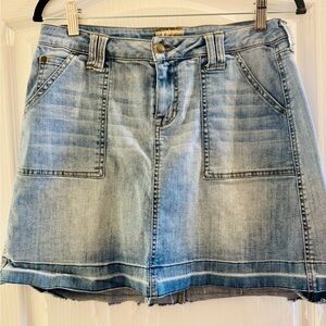 Celebrity Pink Light Blue Denim Mini Skirt